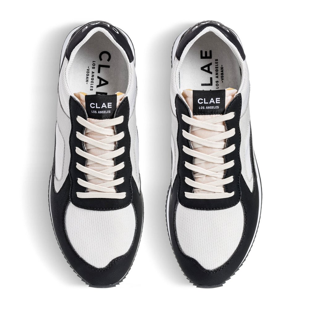 CLAE EDSON Sneakers Womens USA461-X35 In Black White Microchip Vegan